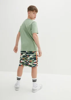 Camiseta y pantalón corto de algodón puro (conjunto de 2 piezas)