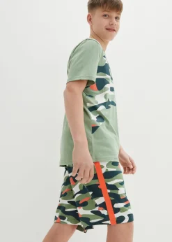 Camiseta y pantalón corto de algodón puro (conjunto de 2 piezas)