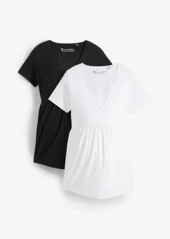Camisetas premamá y de lactancia 2 en 1 (2 unidades)