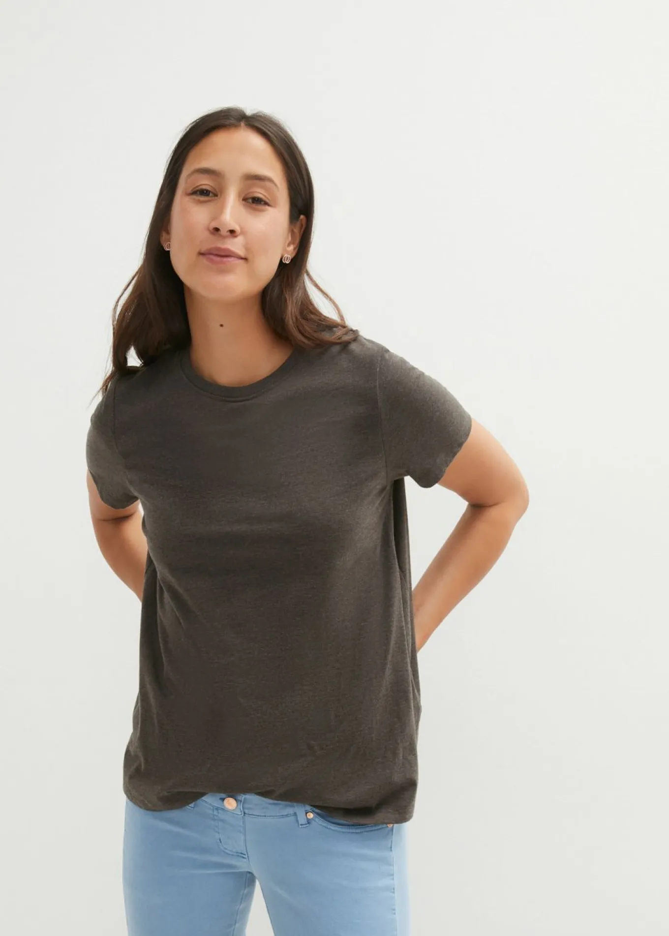 Camisetas premamá/de lactancia de algodón orgánico (2 unidades)