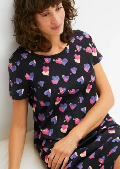 Camisón corto de algodón orgánico puro