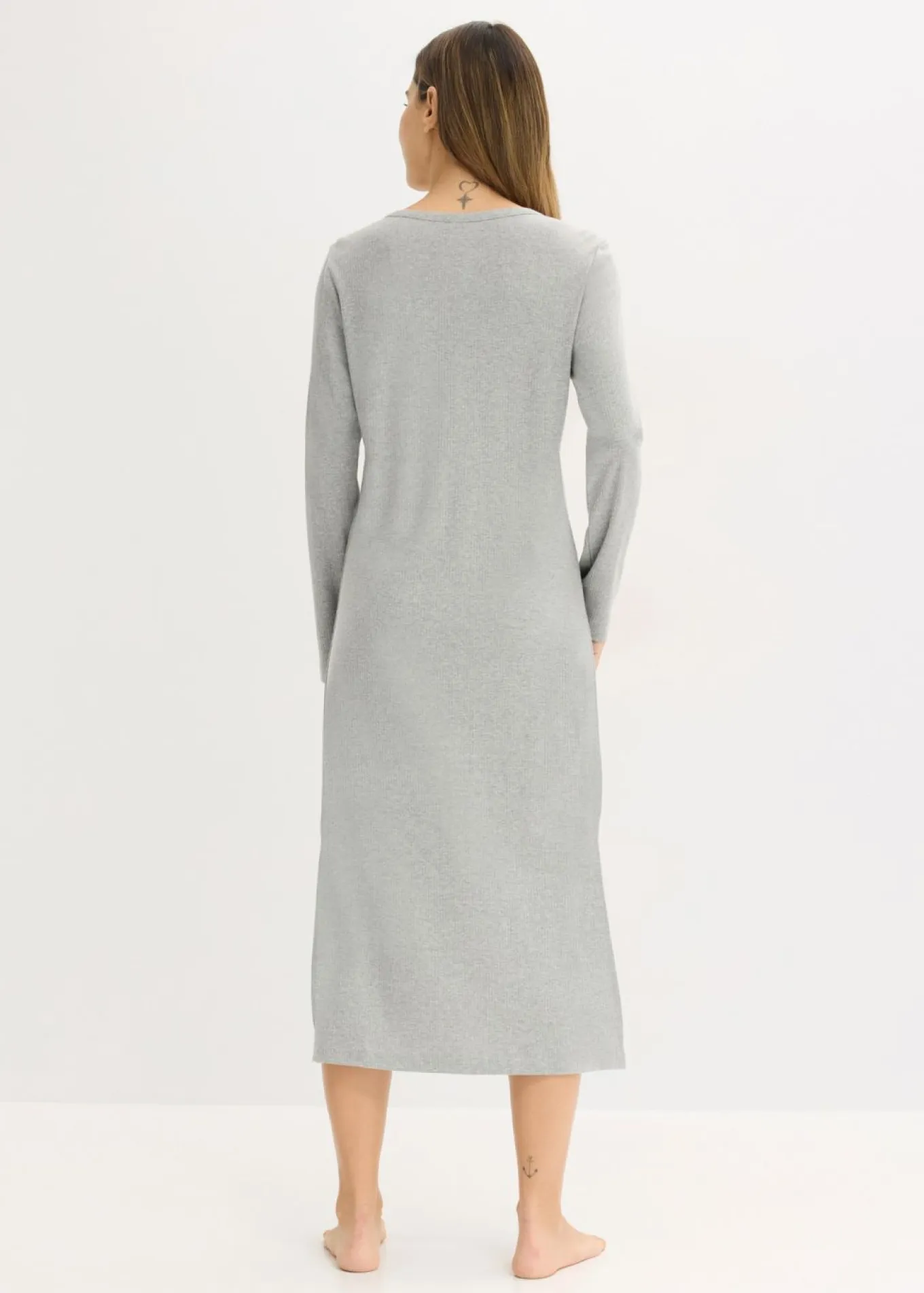 Camisón de canalé con botones