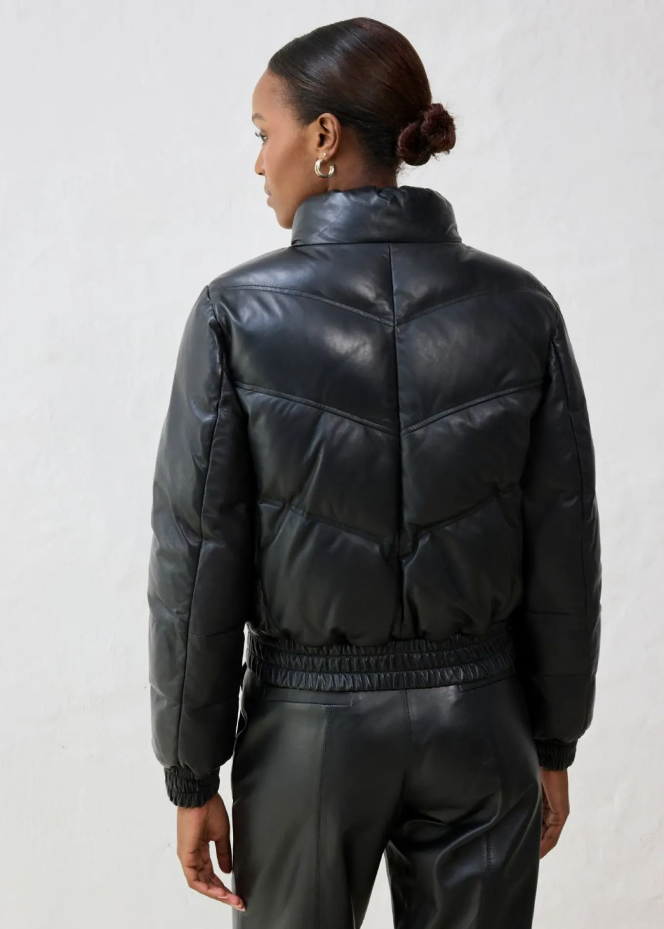 Chaqueta acolchada de napa de cordero