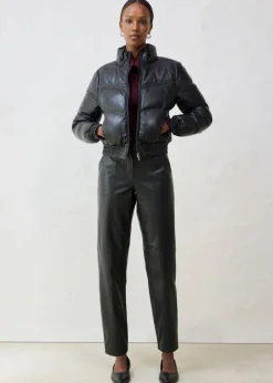 Chaqueta acolchada de napa de cordero