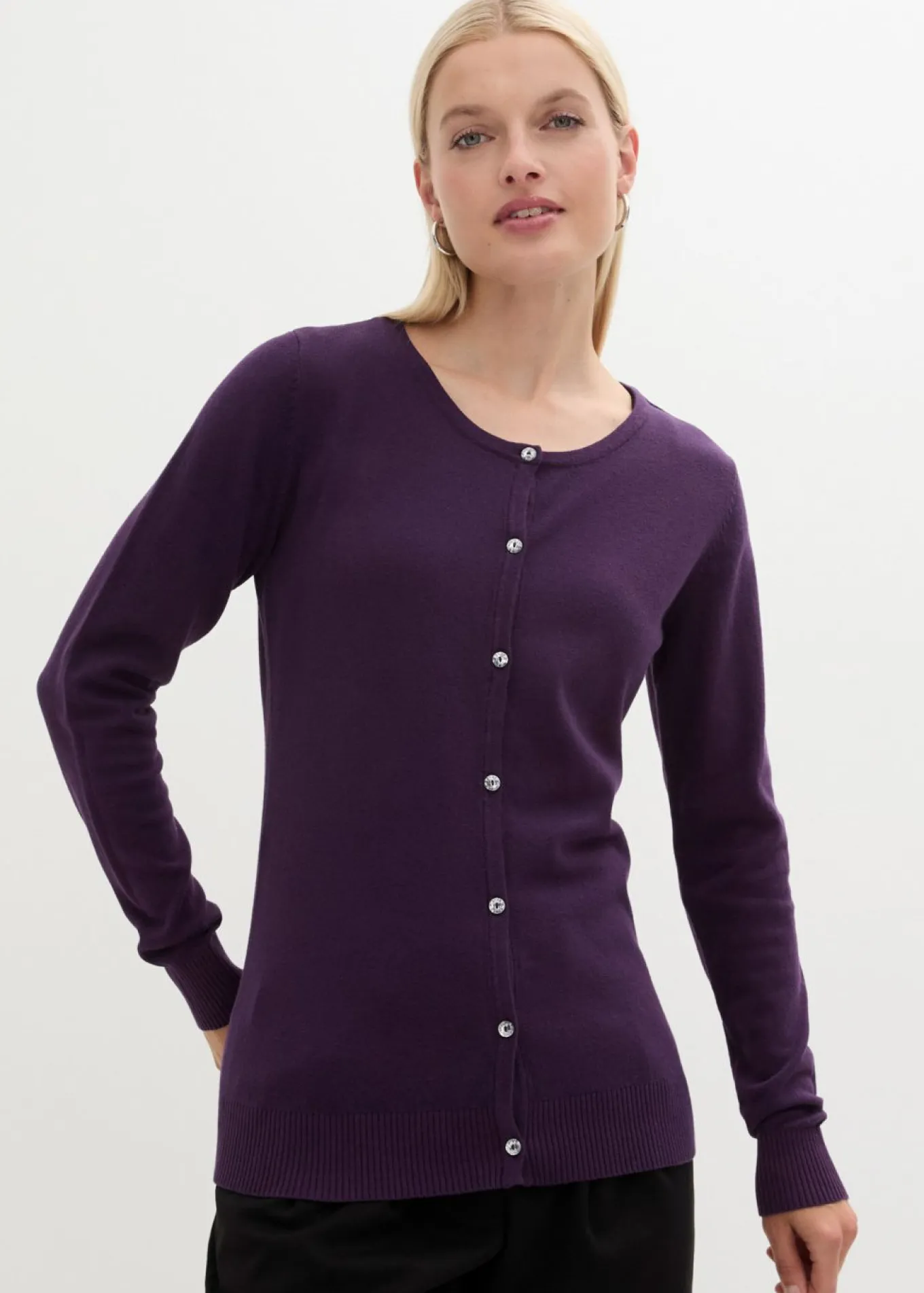 Chaqueta ajustada de punto fino