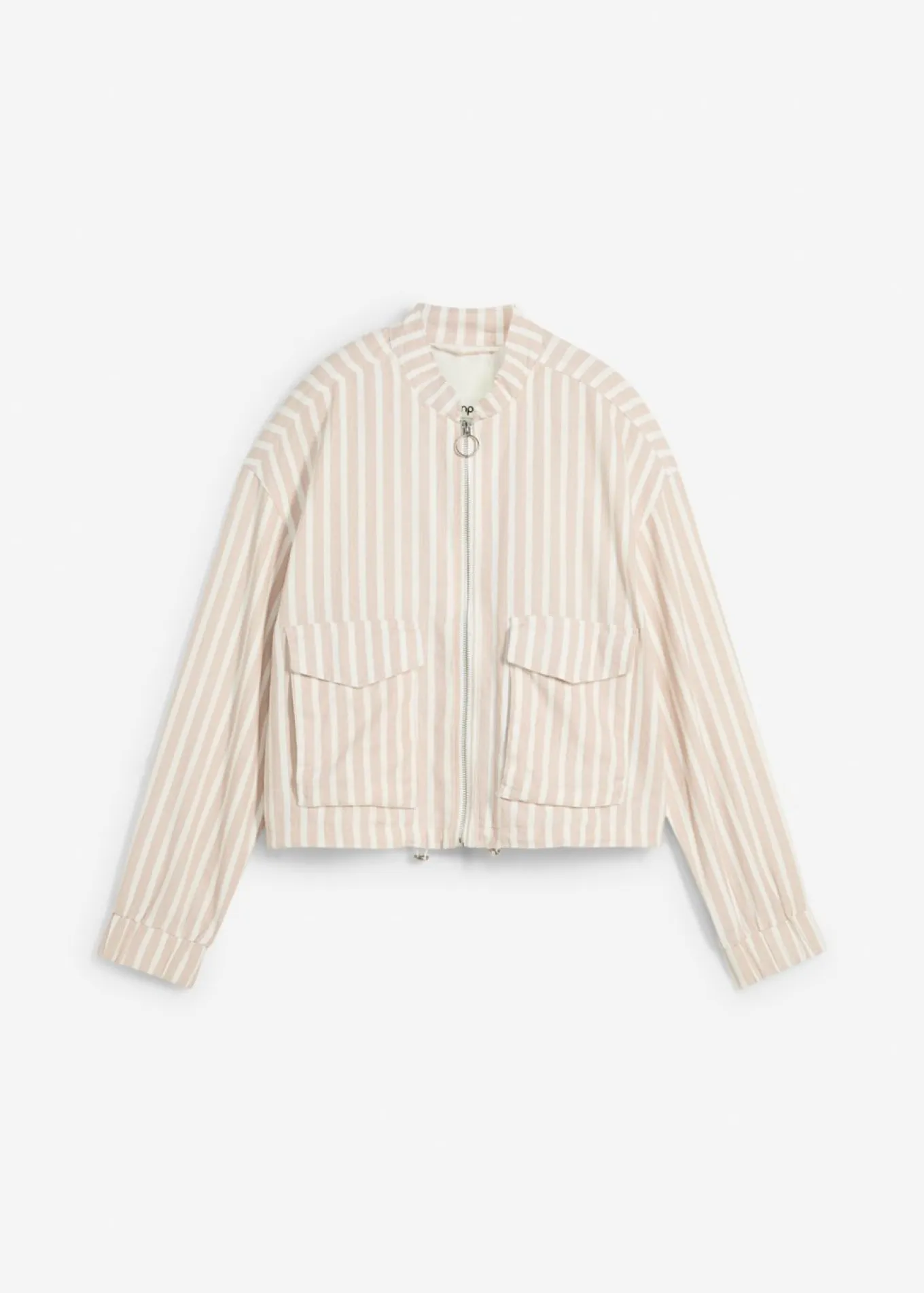 Chaqueta bomber con aspecto de lino