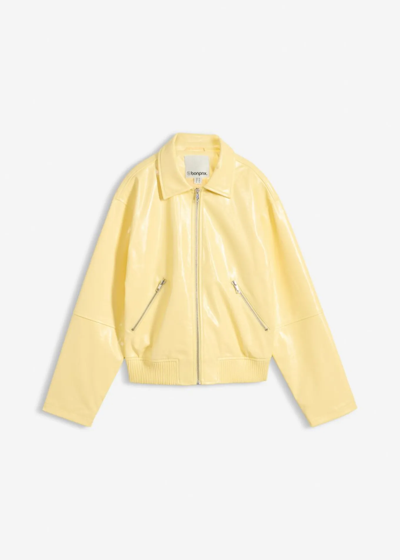 Chaqueta corta de piel sintética