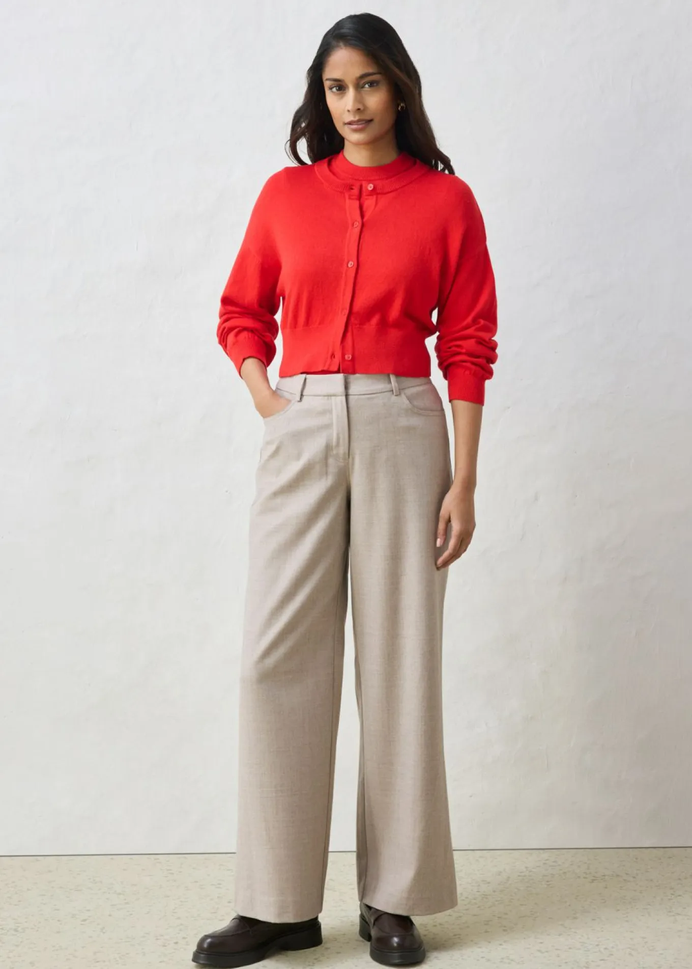 Chaqueta corta de punto con contenido de seda