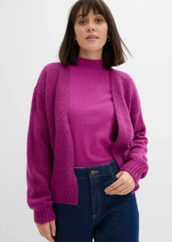 Chaqueta corta de punto grueso con corte holgado