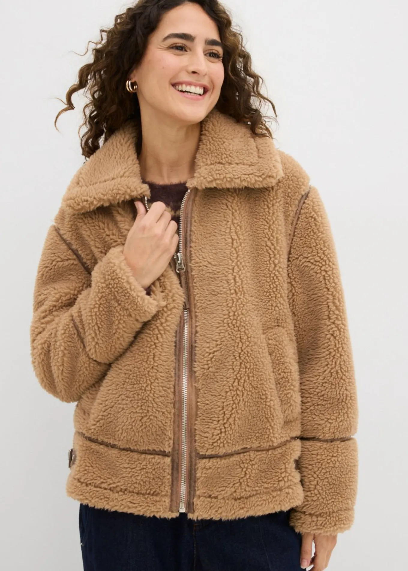 Chaqueta de borrego sintético