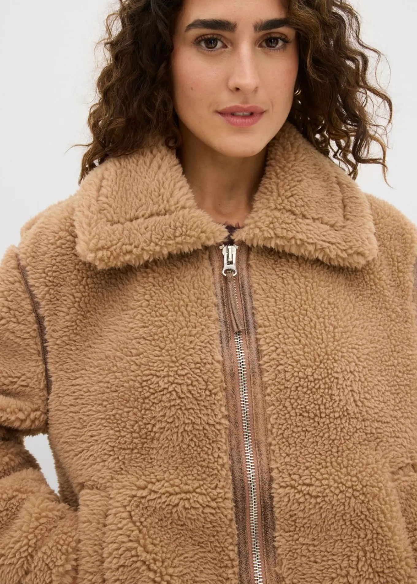 Chaqueta de borrego sintético
