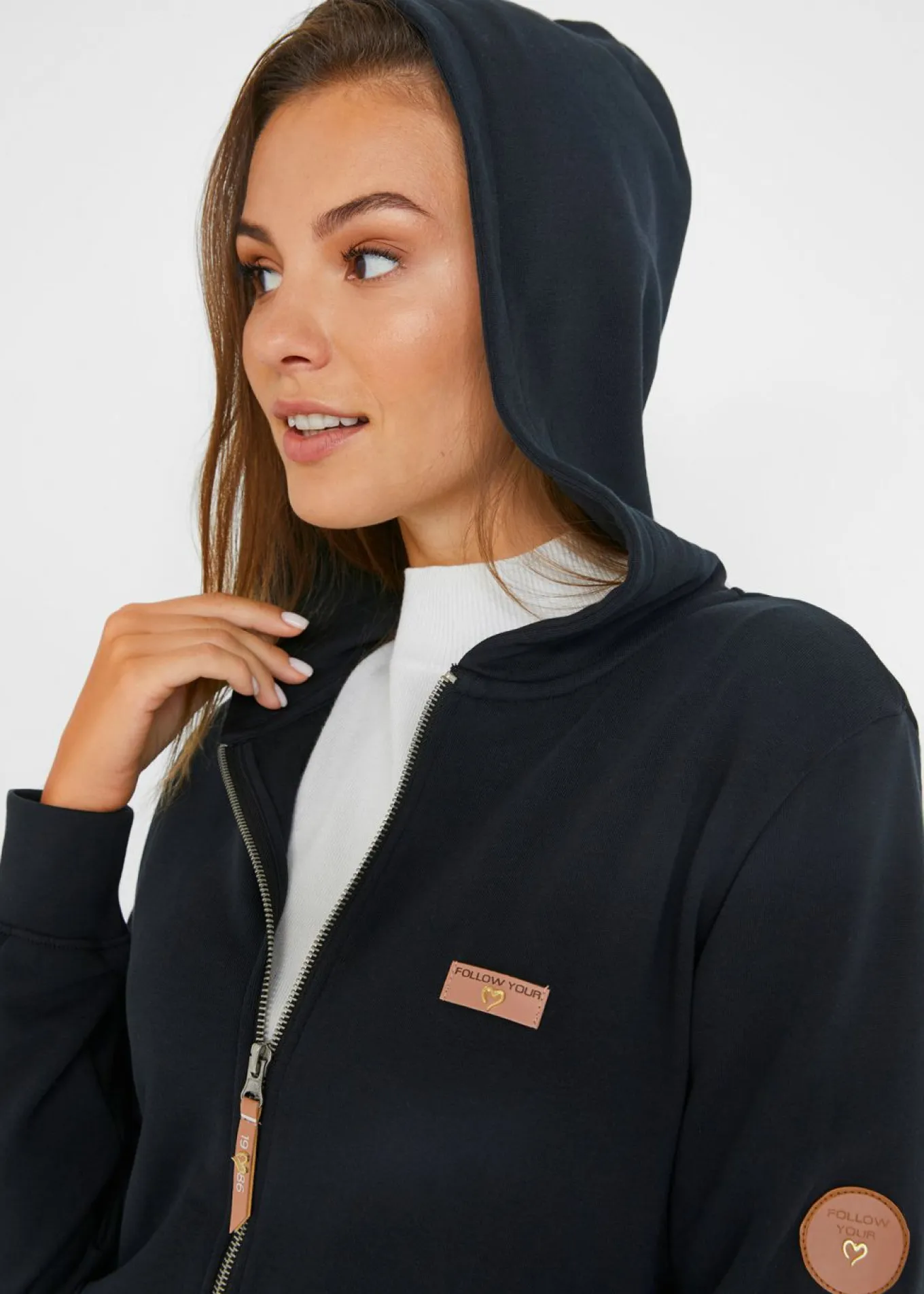 Chaqueta de chándal de algodón puro con capucha