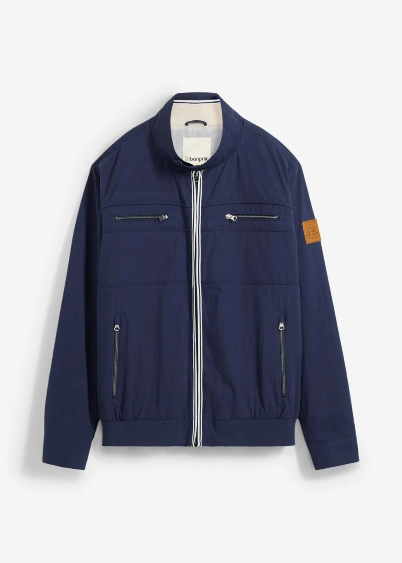 Chaqueta de entretiempo con forma de cazadora y cuello alto