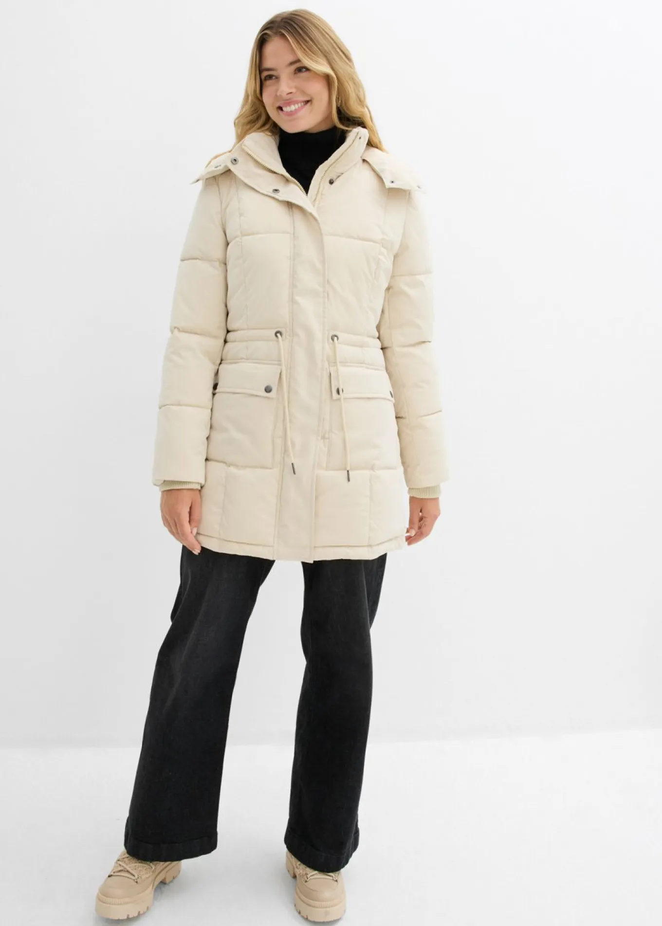 Chaqueta de invierno con cintura ajustable