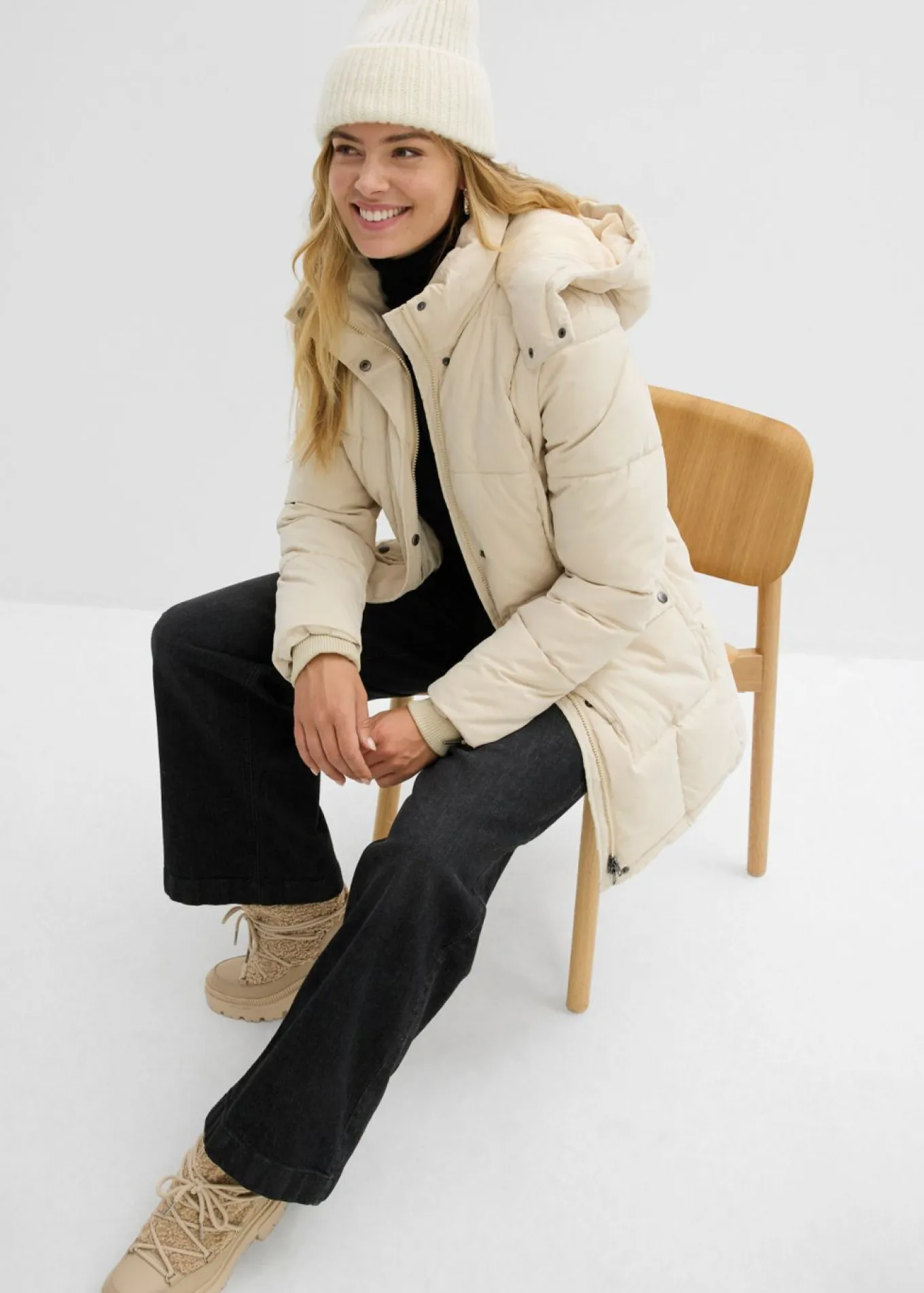 Chaqueta de invierno con cintura ajustable