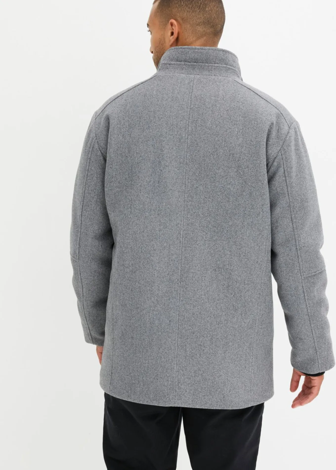 Chaqueta de invierno con cortavientos en aspecto de lana