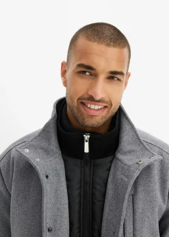 Chaqueta de invierno con cortavientos en aspecto de lana