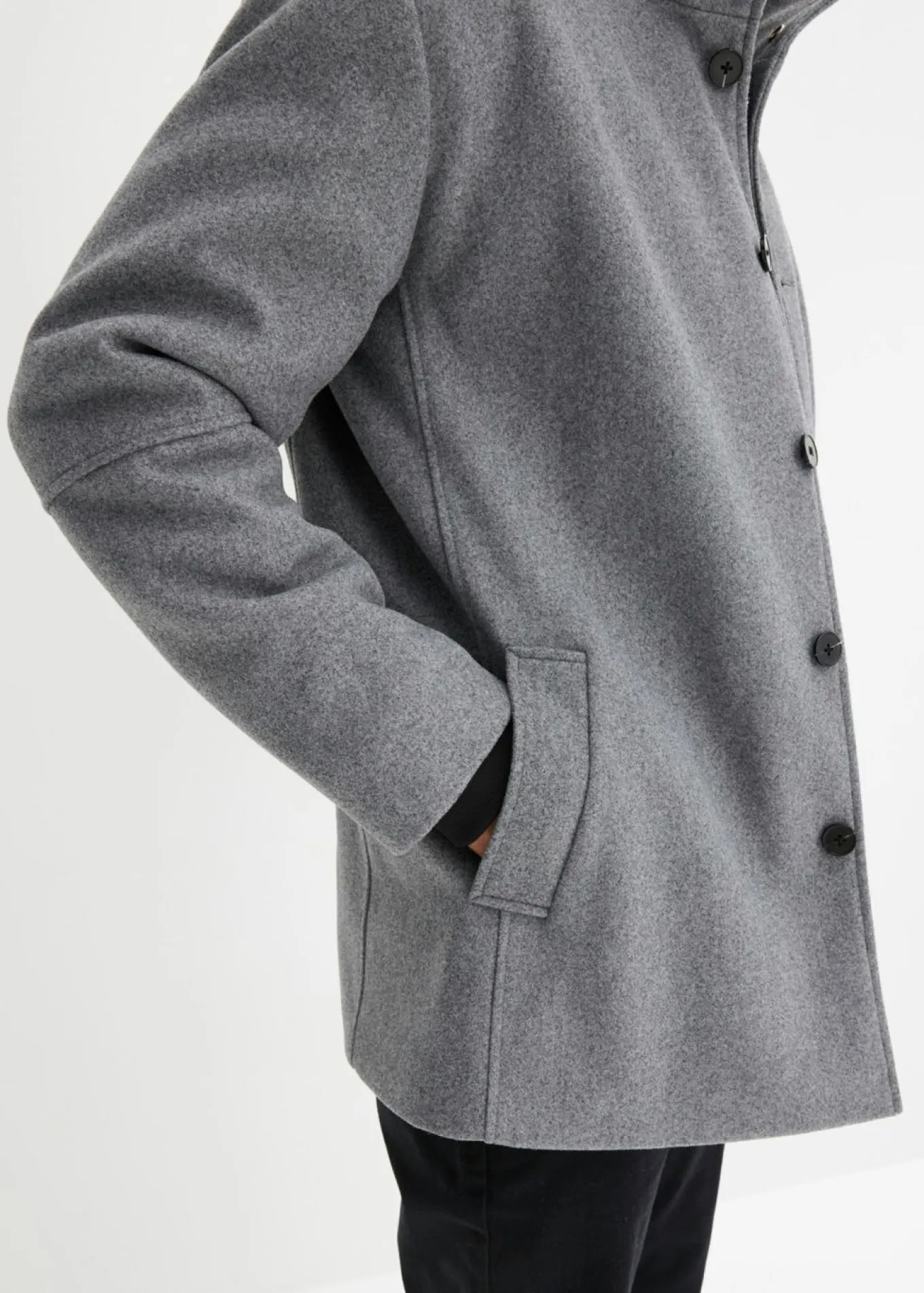 Chaqueta de invierno con cortavientos en aspecto de lana