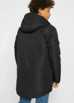 Chaqueta de invierno con detalles deportivos y capucha
