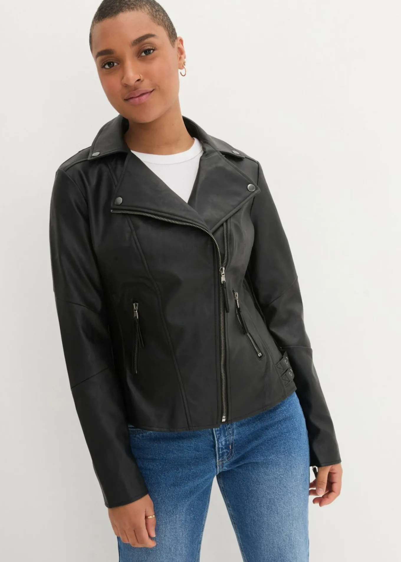 Chaqueta de piel sintética de viscosa pura