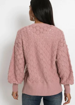 Chaqueta de punto ajour