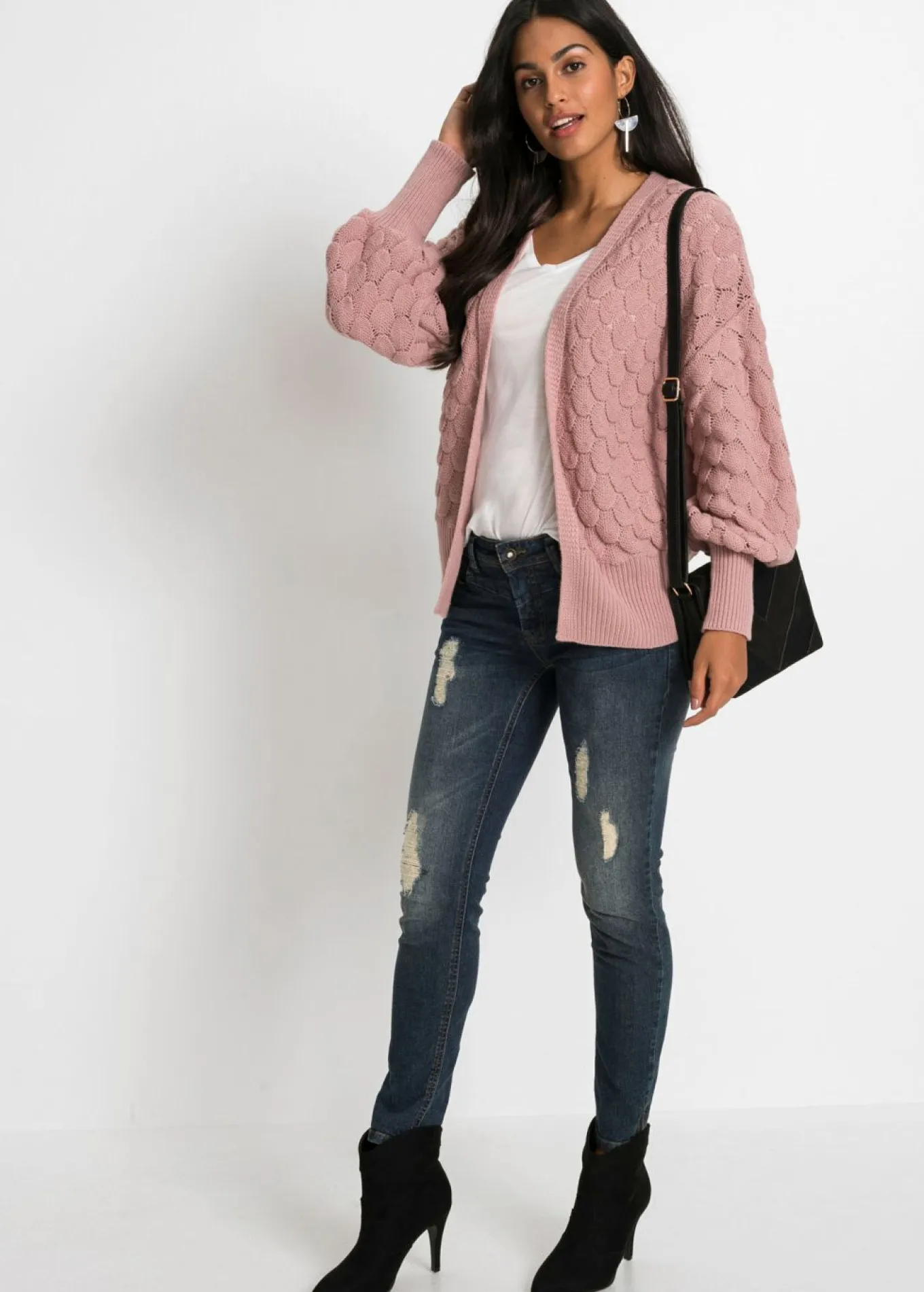Chaqueta de punto ajour