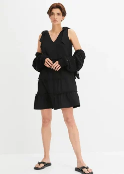 Chaqueta de punto ajour de algodón puro