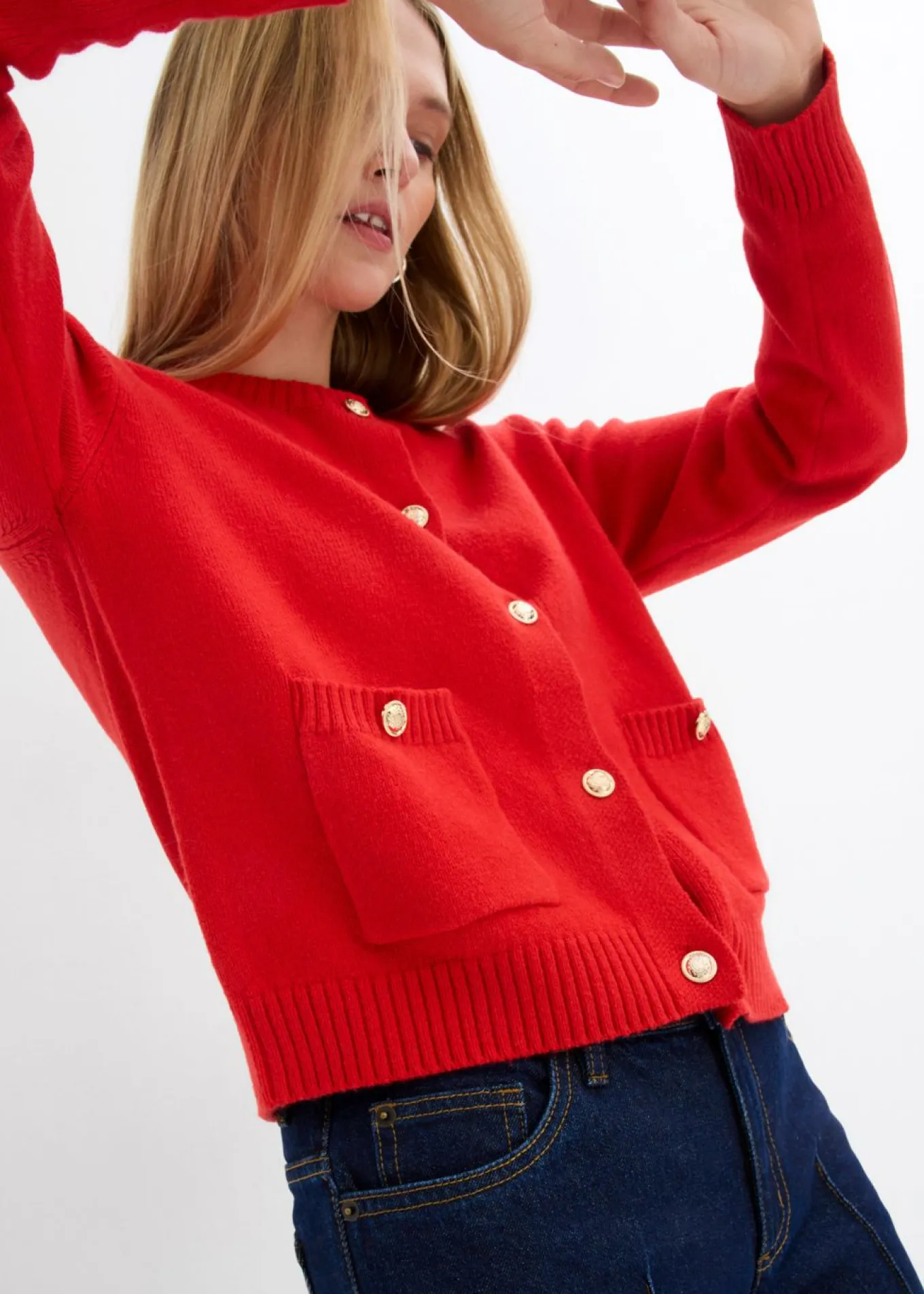 Chaqueta de punto con bolsillos
