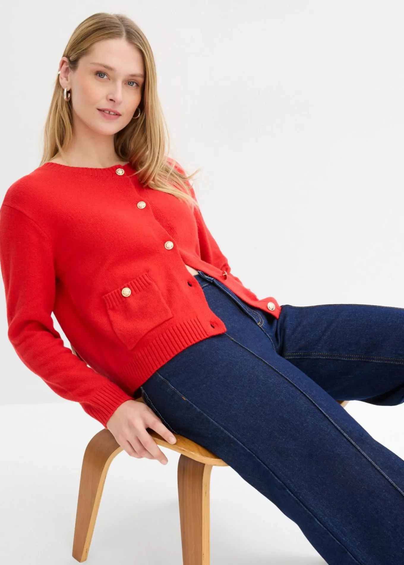 Chaqueta de punto con bolsillos