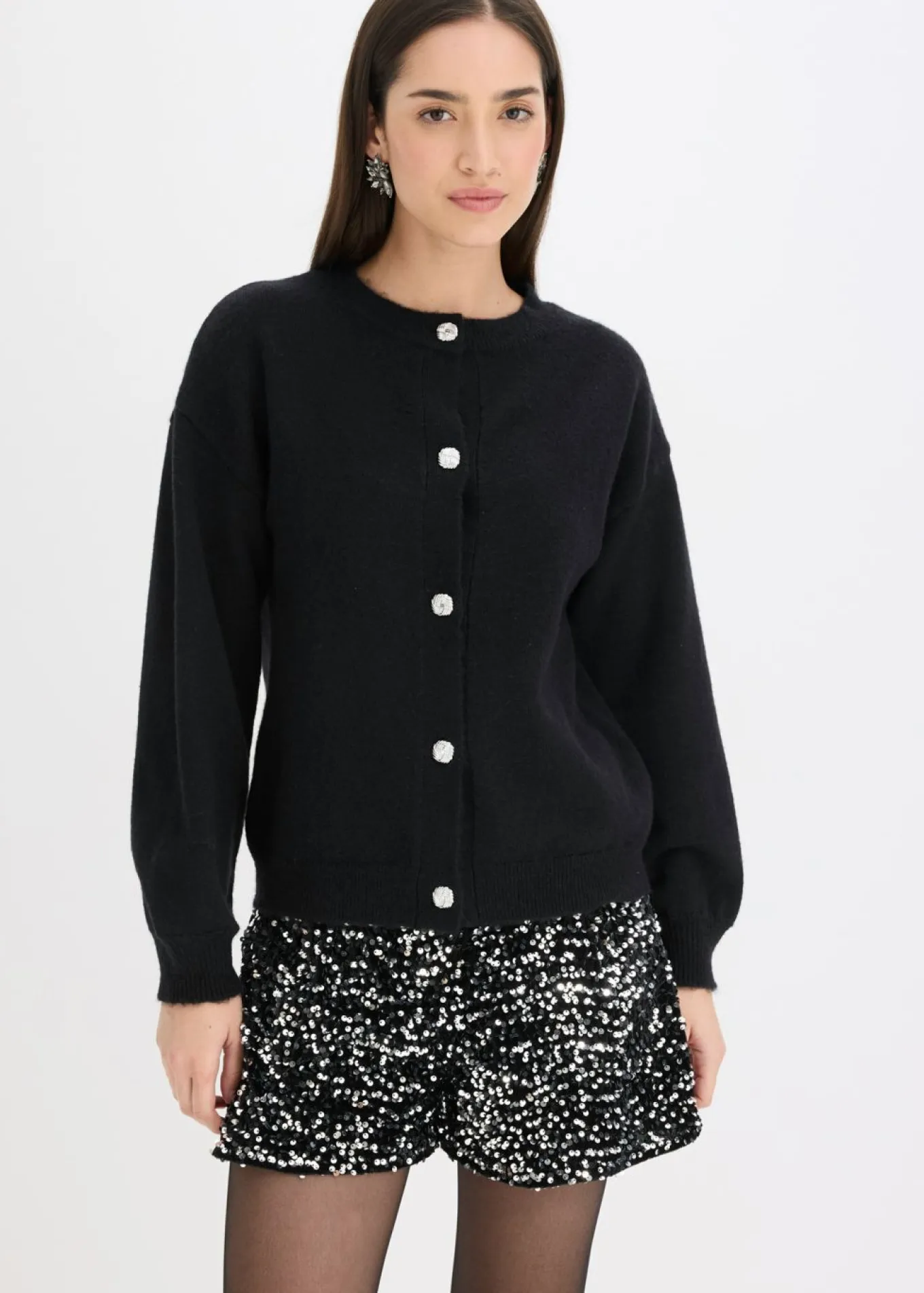 Chaqueta de punto con botones decorativos
