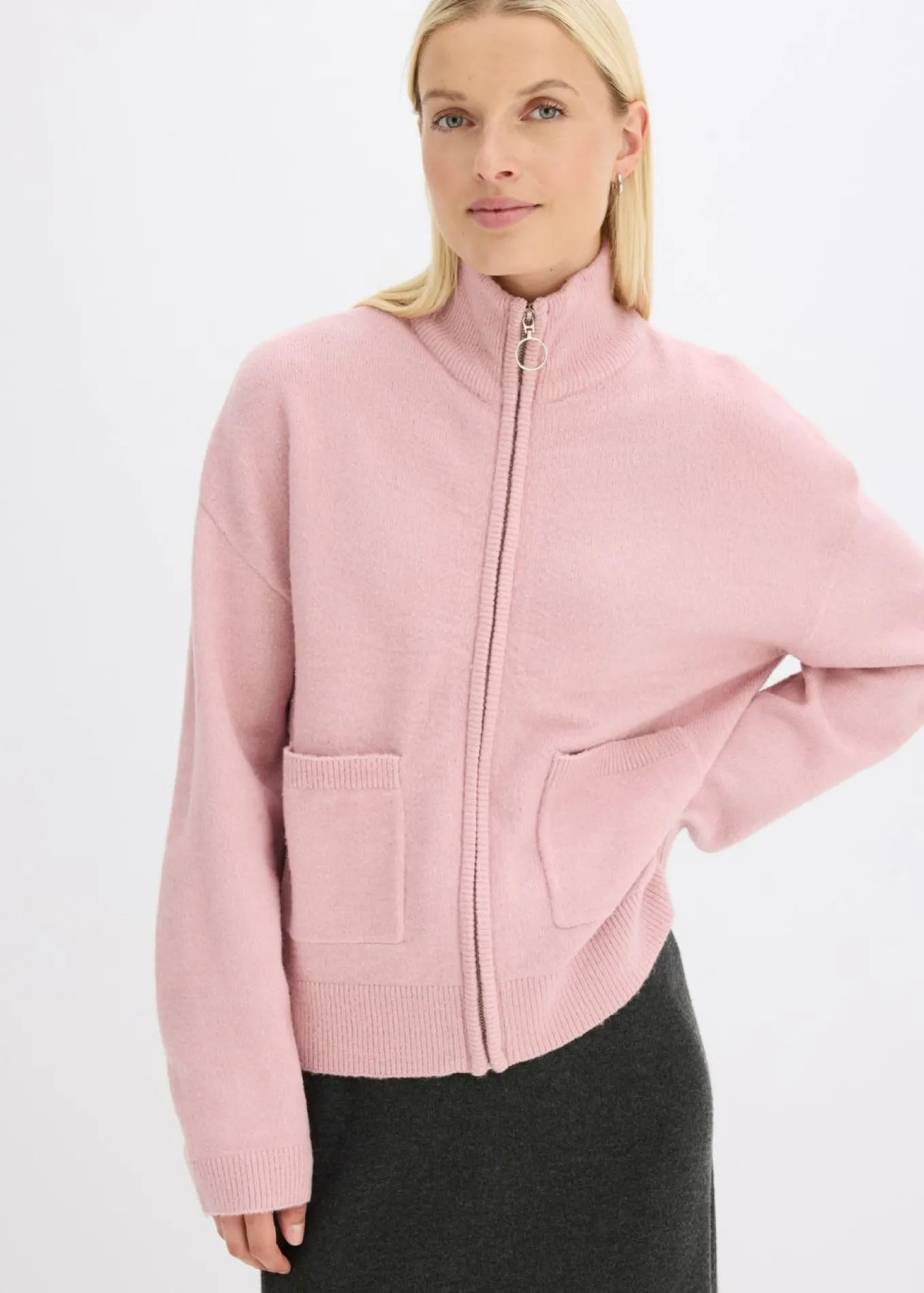 Chaqueta de punto con cremallera