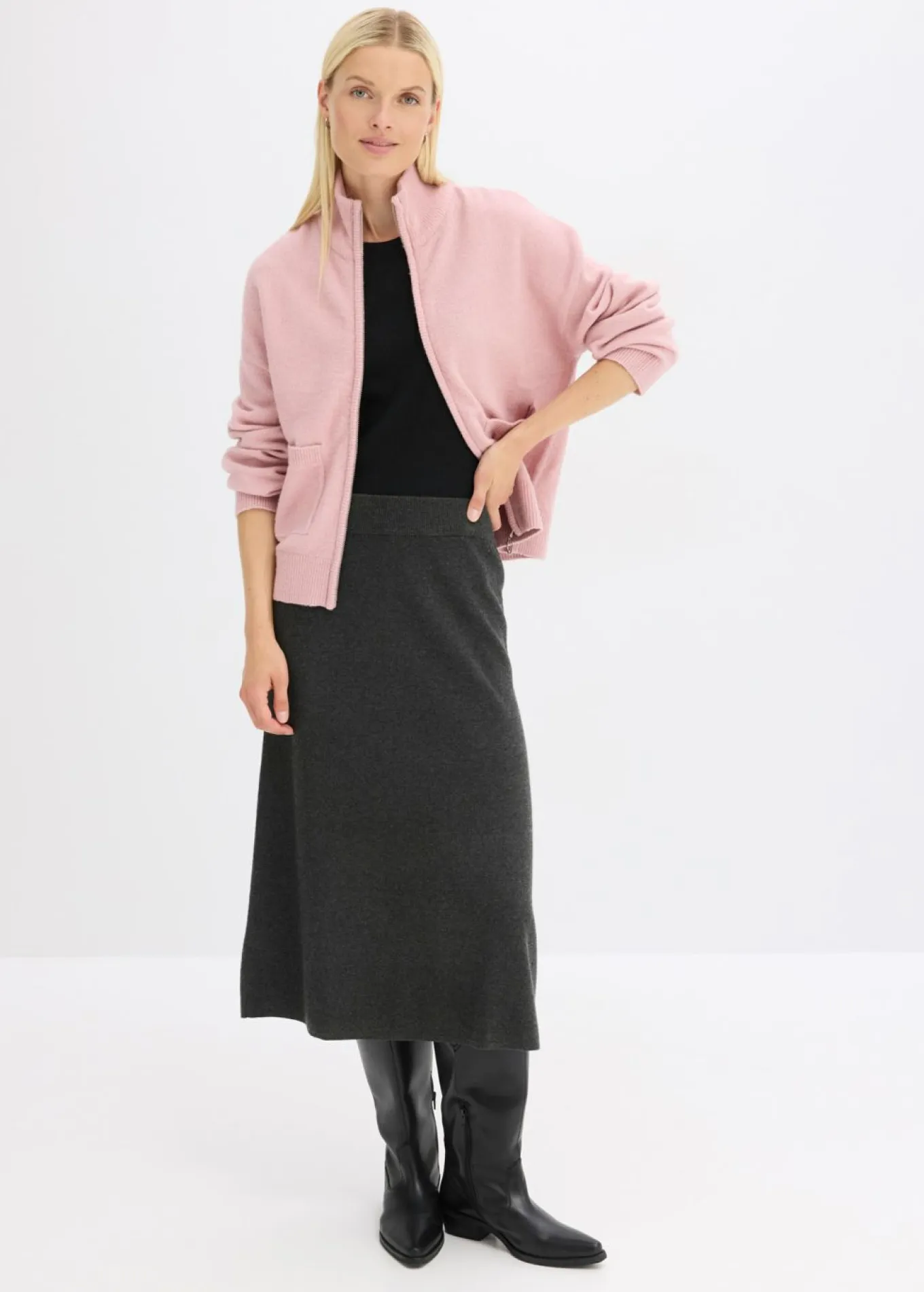 Chaqueta de punto con cremallera