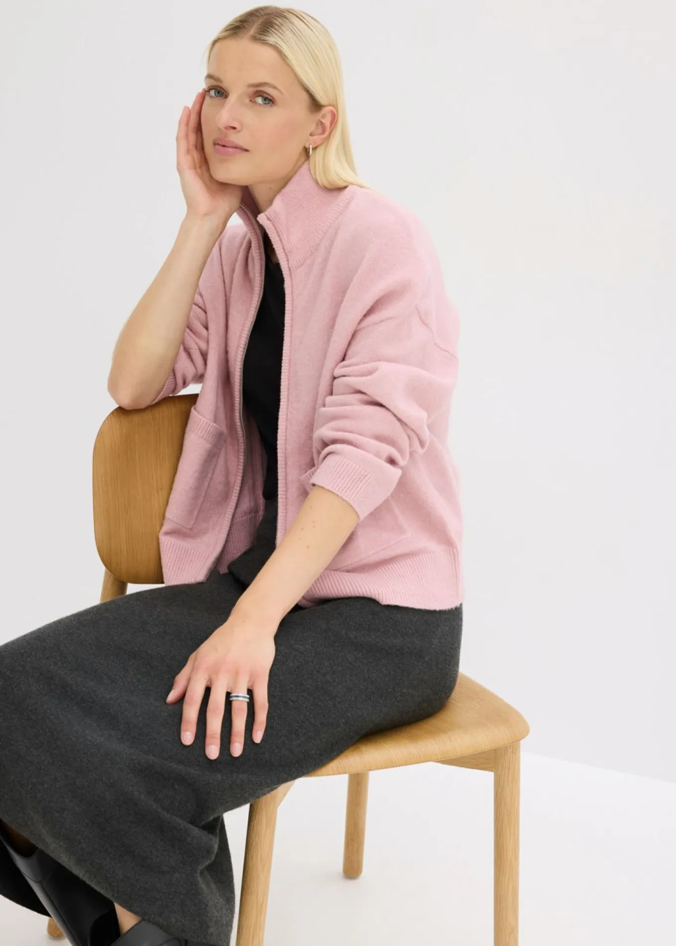 Chaqueta de punto con cremallera