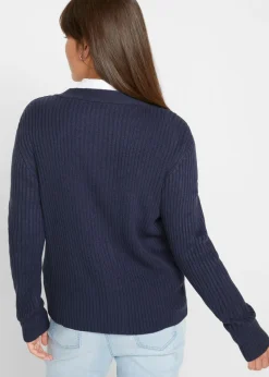 Chaqueta de punto de canalé