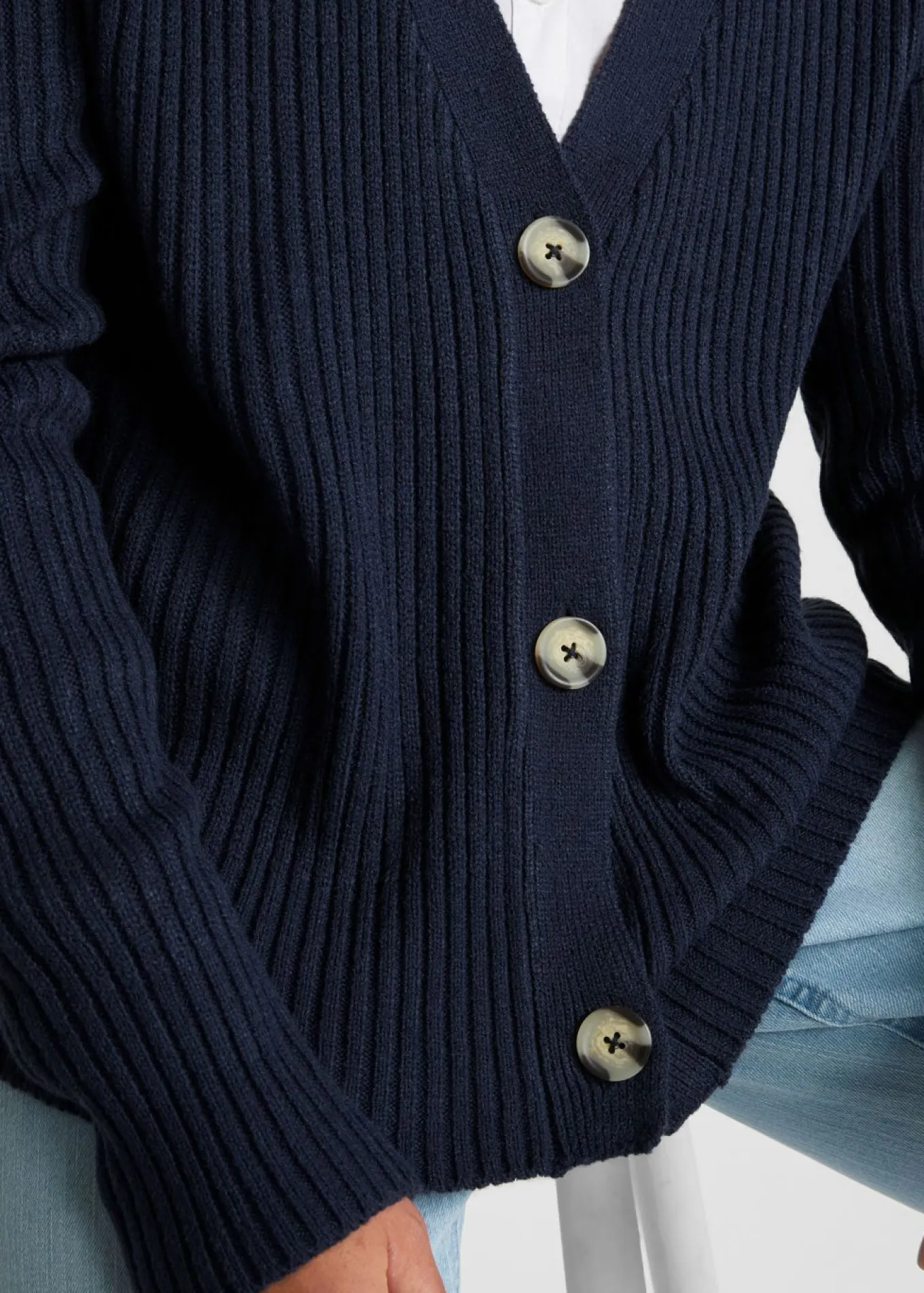 Chaqueta de punto de canalé