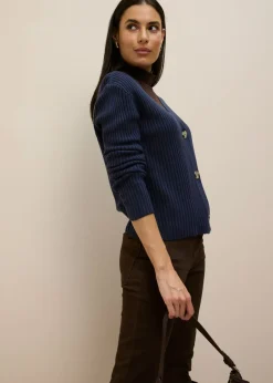 Chaqueta de punto de canalé