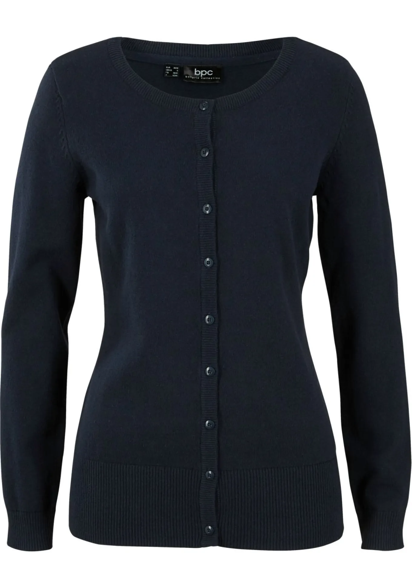 Chaqueta de punto fino con algodón reciclado