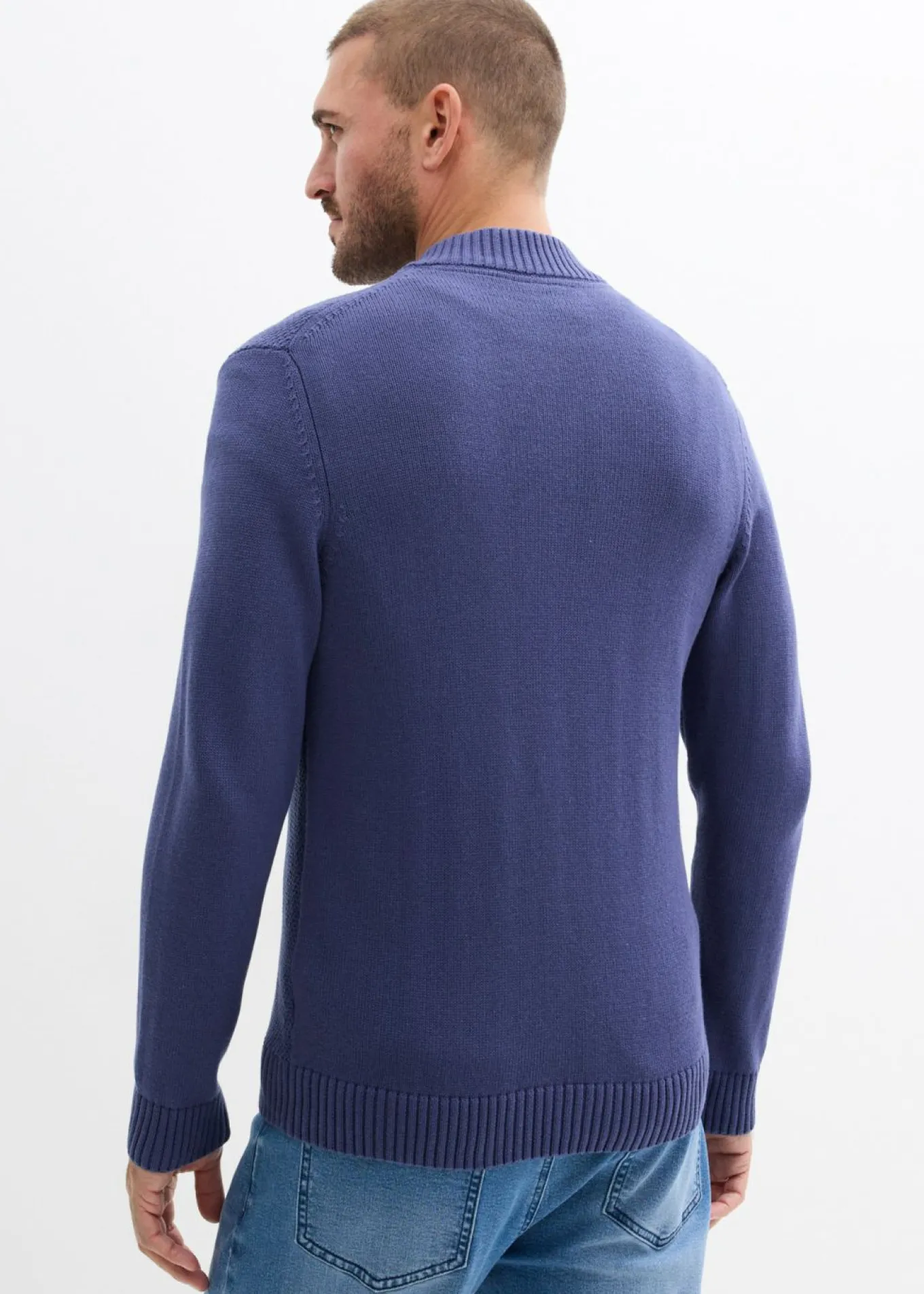 Chaqueta de punto fino de algodón puro