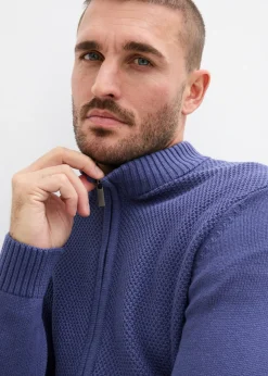 Chaqueta de punto fino de algodón puro