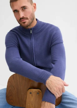 Chaqueta de punto fino de algodón puro