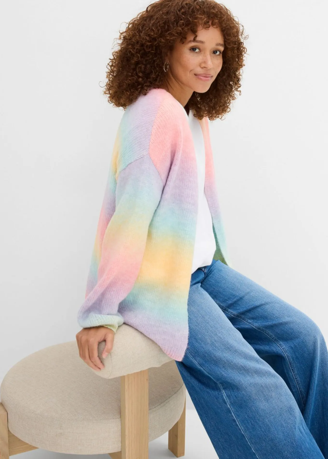 Chaqueta de punto grueso en suave mezcla de lana