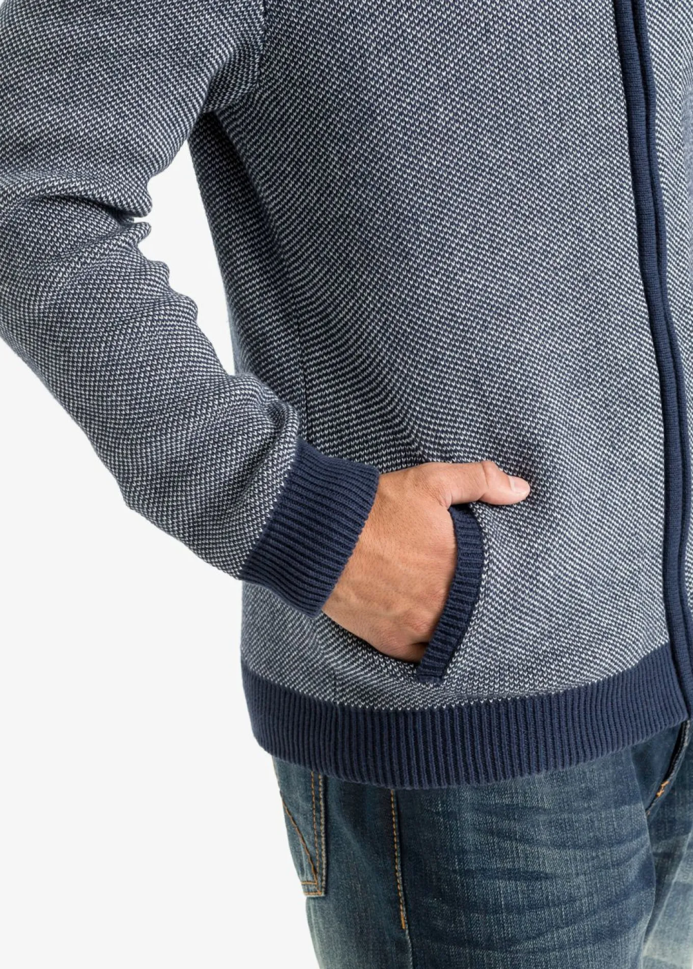 Chaqueta de punto grueso de algodón puro