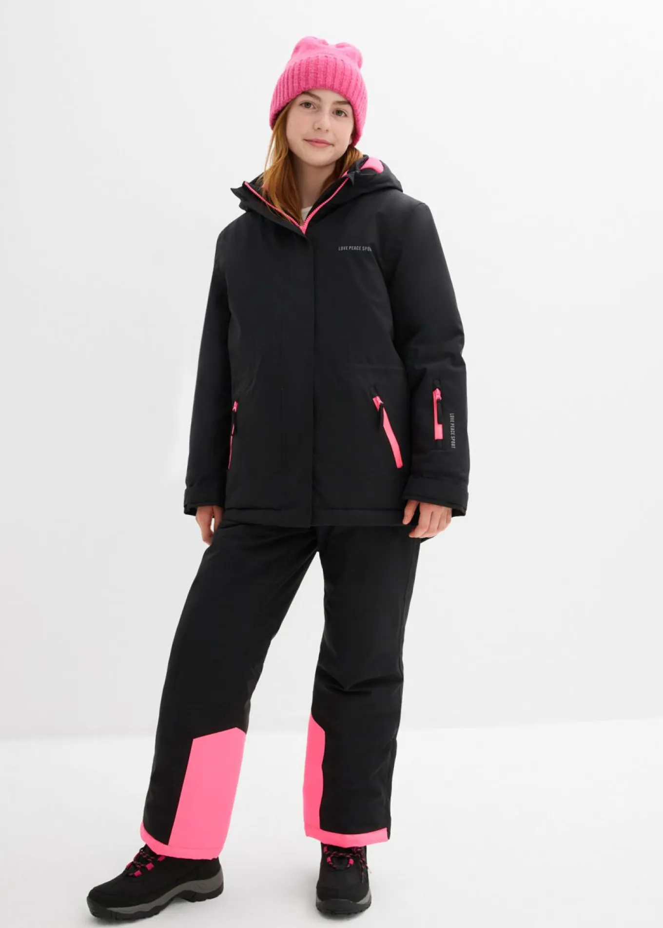 Chaqueta impermeable de esquí con detalles deportivos