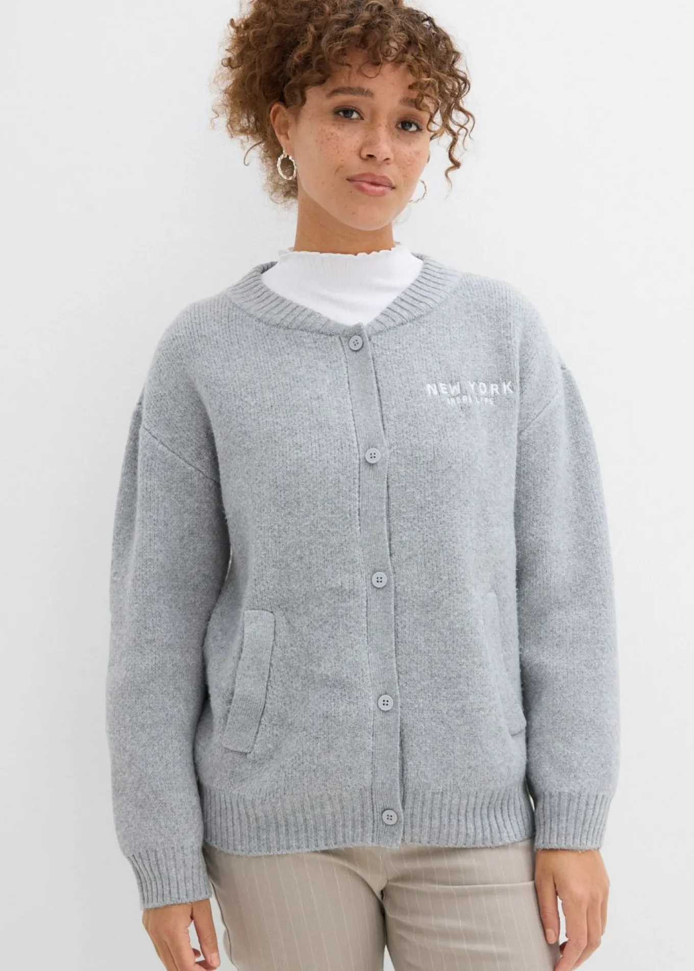 Chaqueta oversize de punto