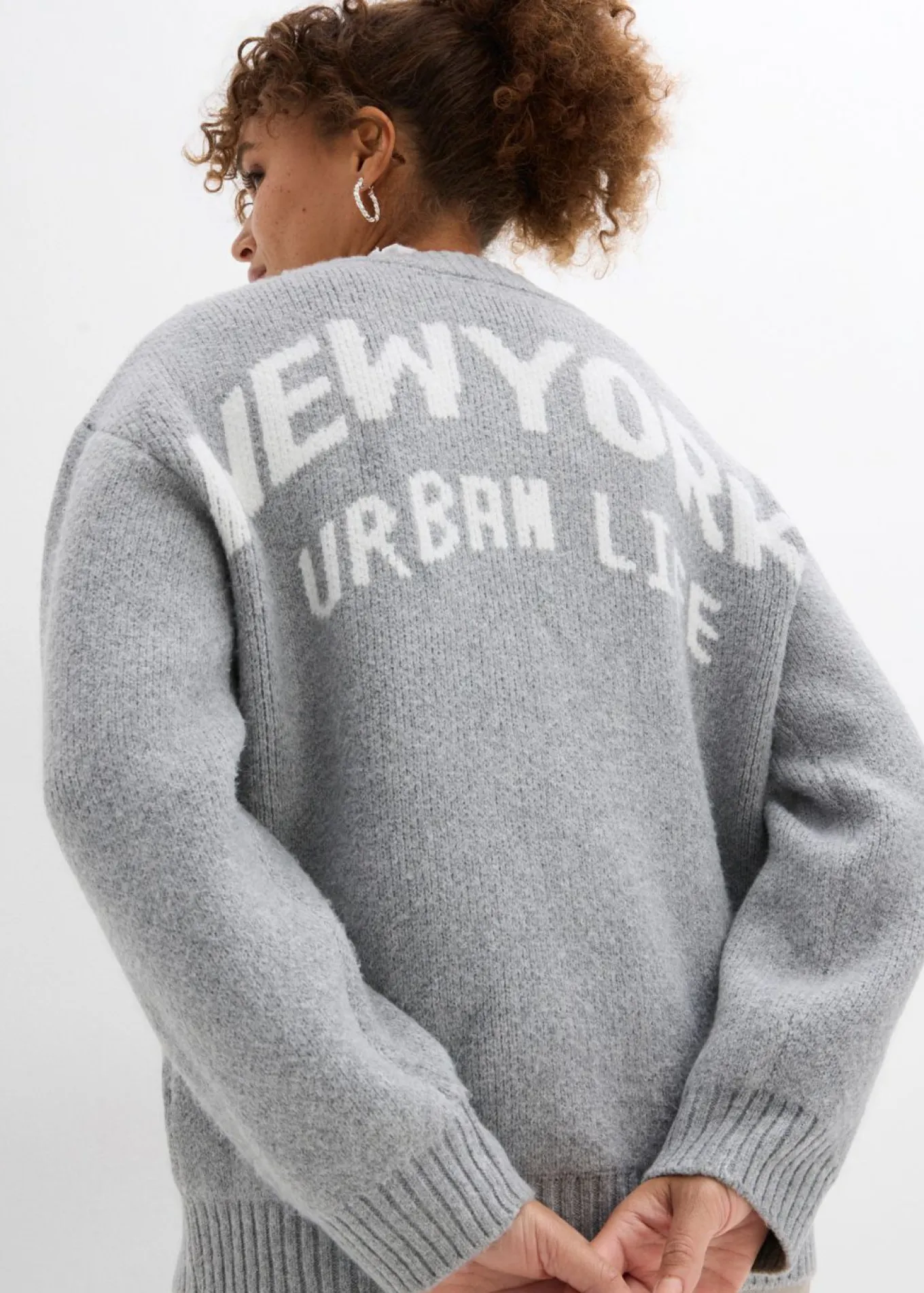 Chaqueta oversize de punto
