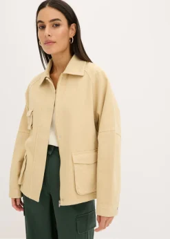 Chaqueta tipo militar de algodón puro