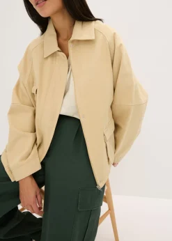 Chaqueta tipo militar de algodón puro