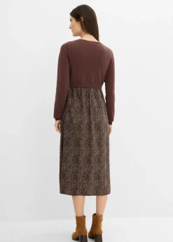 Conjunto 3 en 1 compuesto por jersey y vestido premamá con función de lactancia (2 piezas)