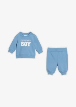 Conjunto de sudadera y pantalón de algodón orgánico puro (2 piezas)