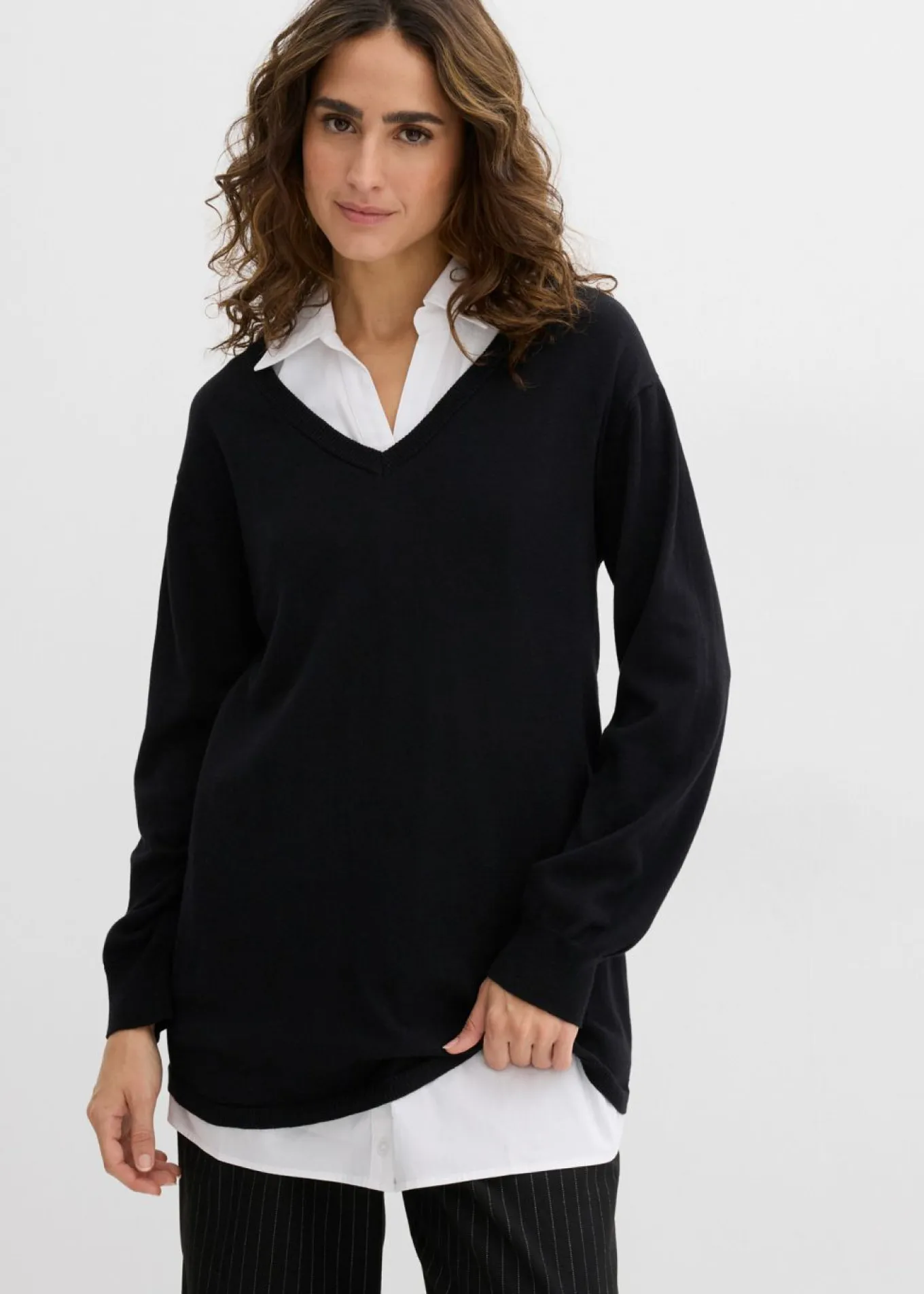 Conjunto premamá/de lactancia compuesto por jersey y blusa sin mangas de algodón orgánico